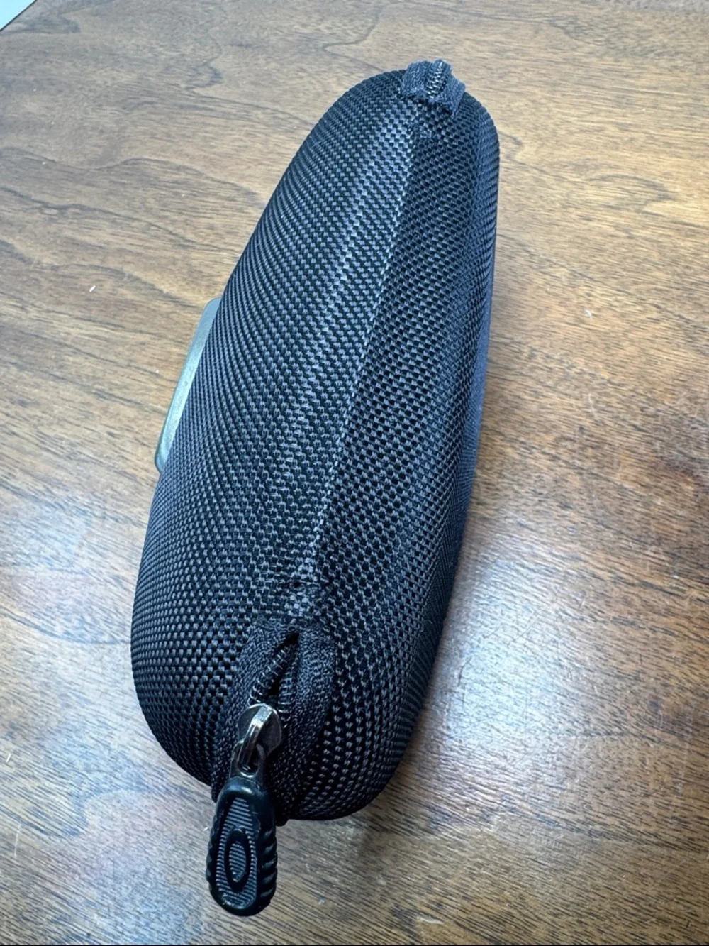 Oakley Black Textured Hard Shell Sunglass Case with Silver Logo